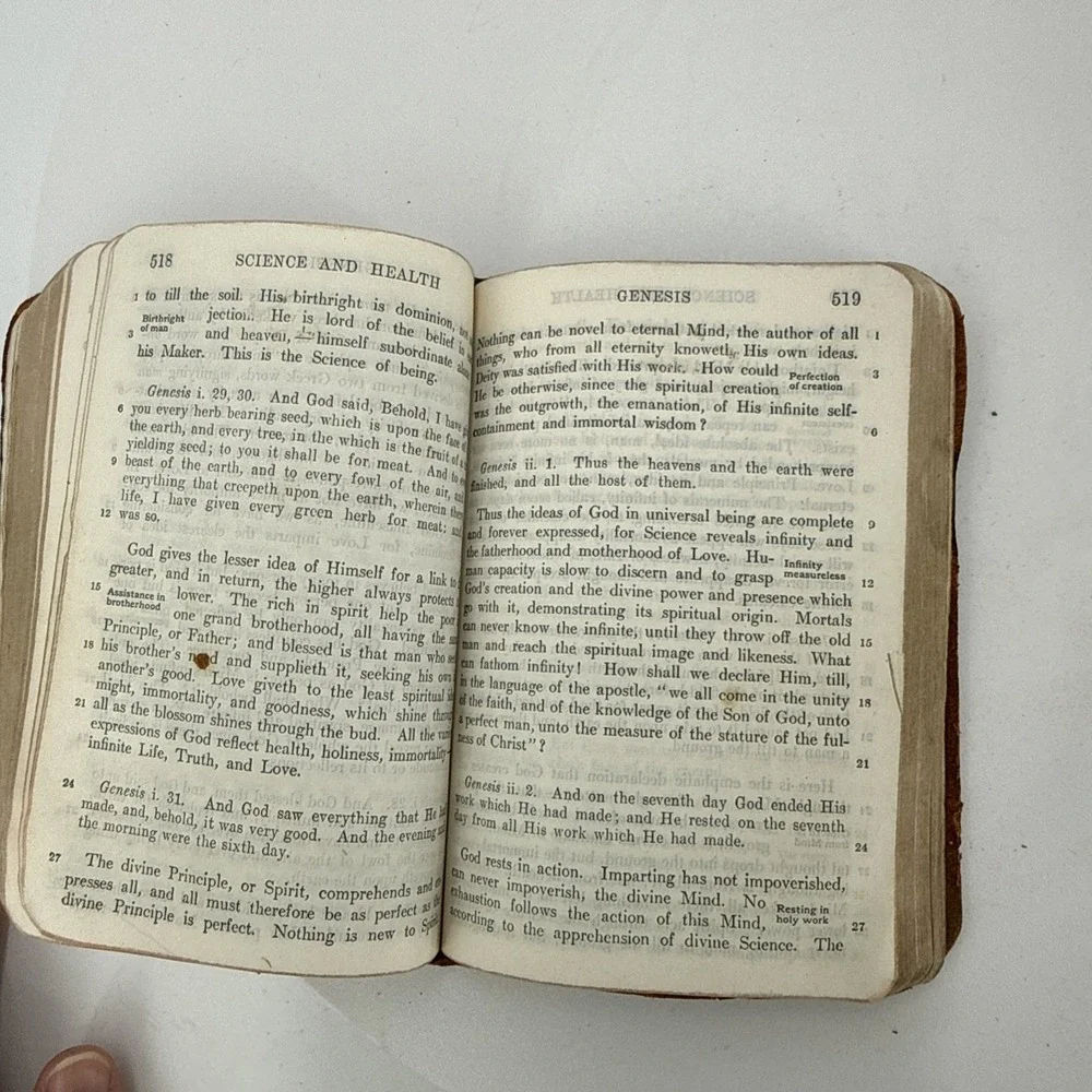 Science and Health with Key to the Scriptures Mary Baker Eddy 1917 Brown Leather